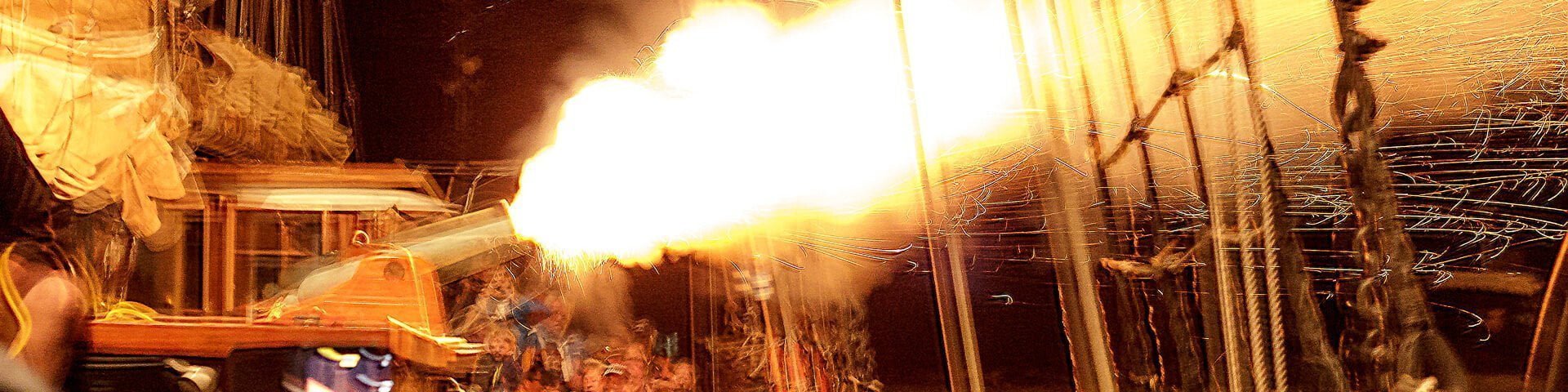Empire Sandy fires the canon to start Canal Days