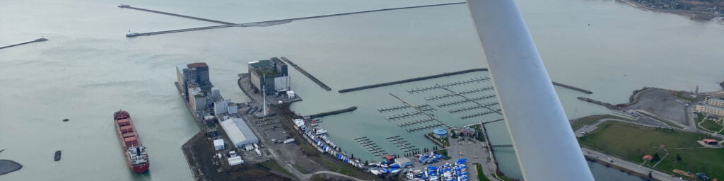 Port Colborne marina and Welland canal entrance
