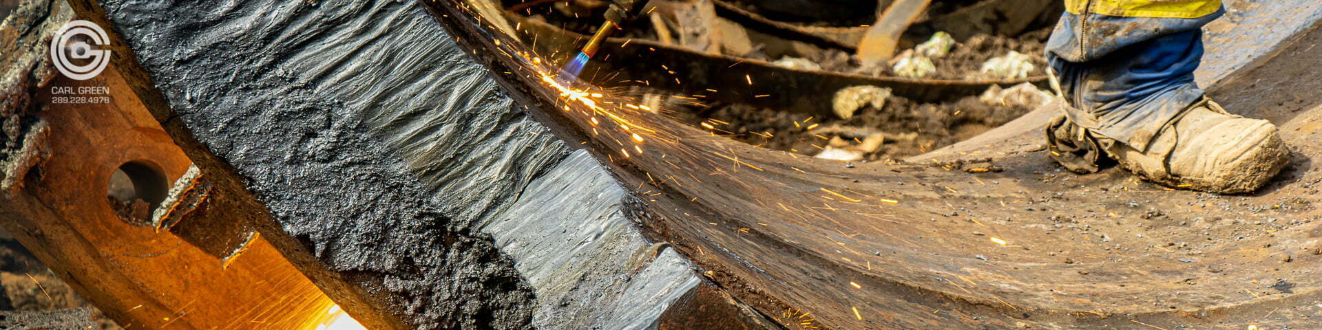 cutting torch on steel