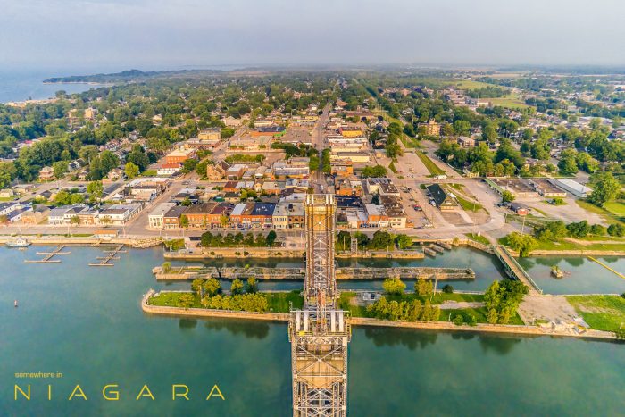 Aerial view of Downtown Port Colborne