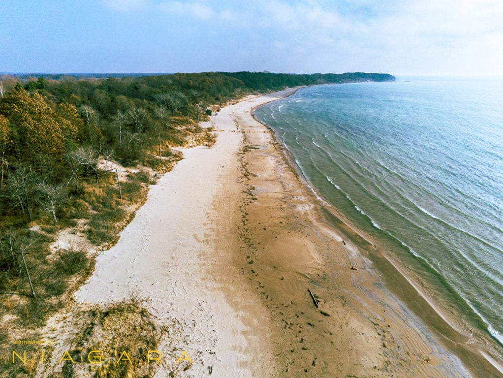 Nickel Beach long drone view