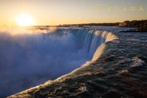 photo of sunrise at Niagara Falls