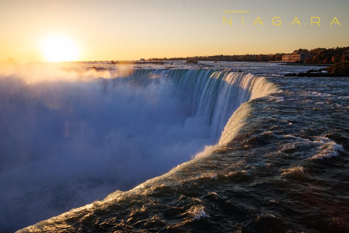 photo of sunrise at Niagara Falls