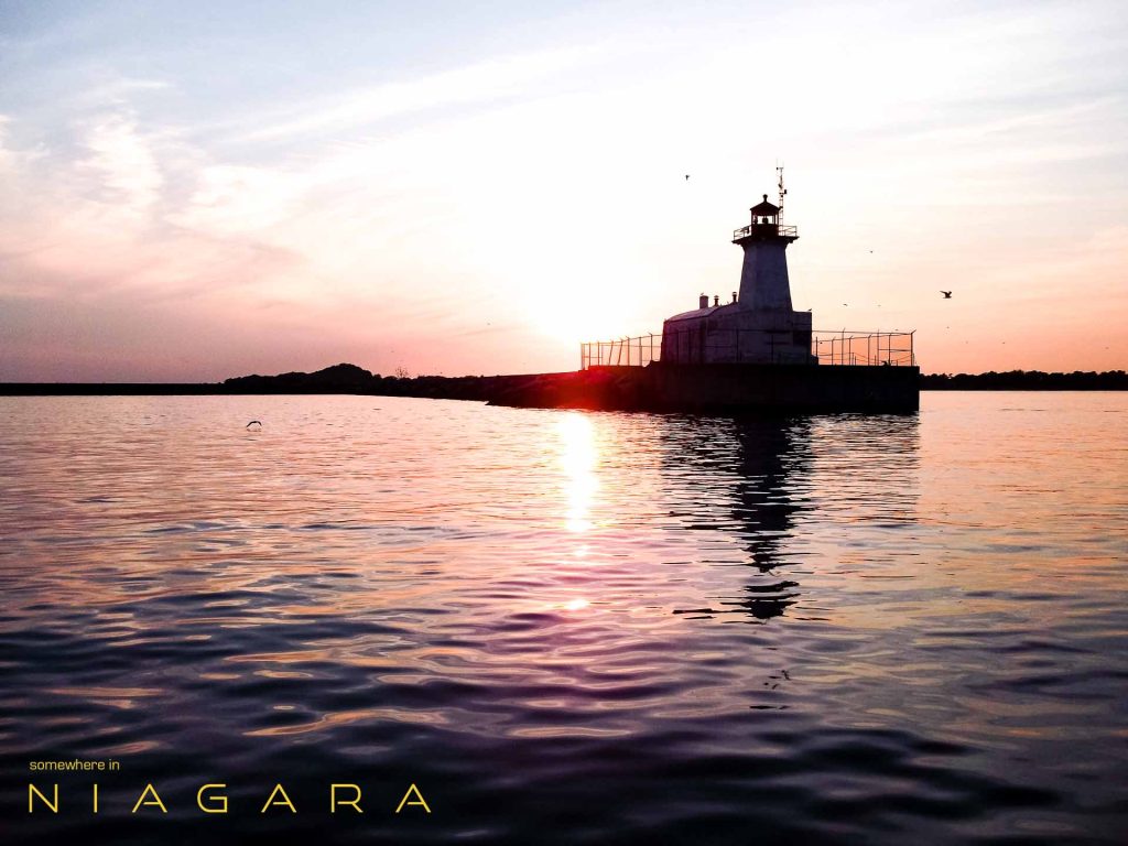 Port Colborne Lighthouse at sunset