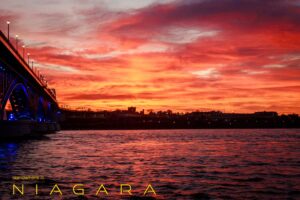 Niagara river at the Peace Bridge, Fort Erie