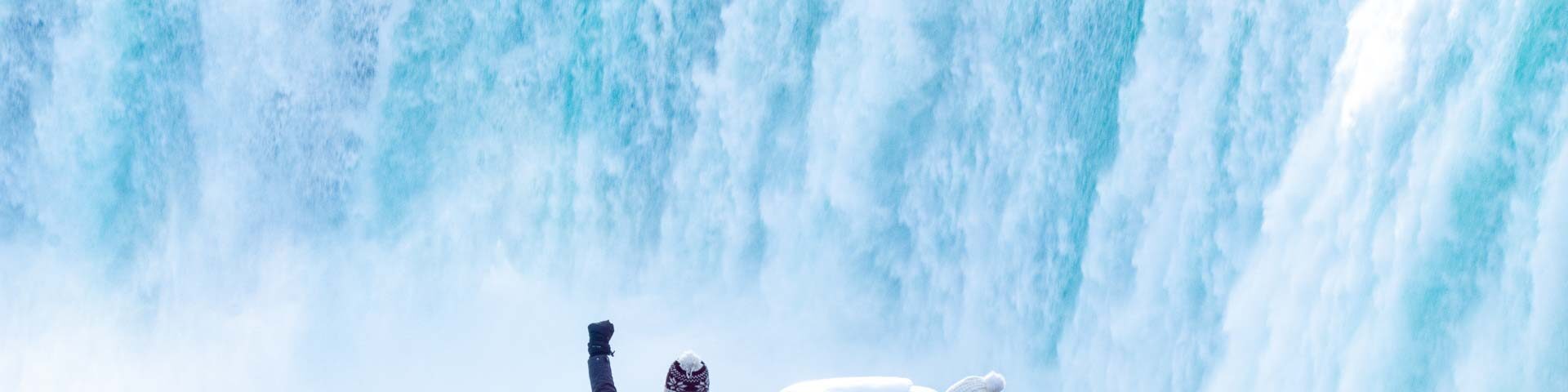 Drinking Tim Hortons at Niagara Falls