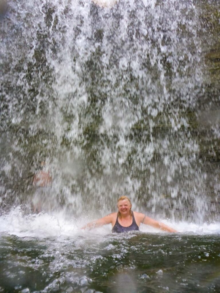 Underneath the Bridal Veil Falls, Manitoulin Island