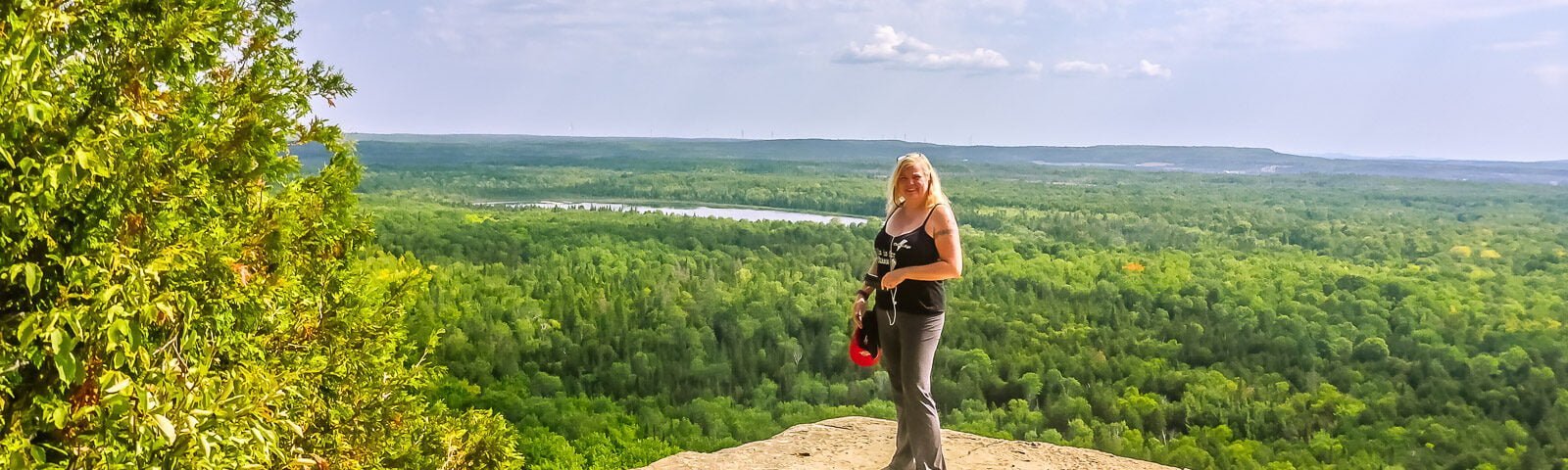 Cliff edge looking over Georgian Bay forests