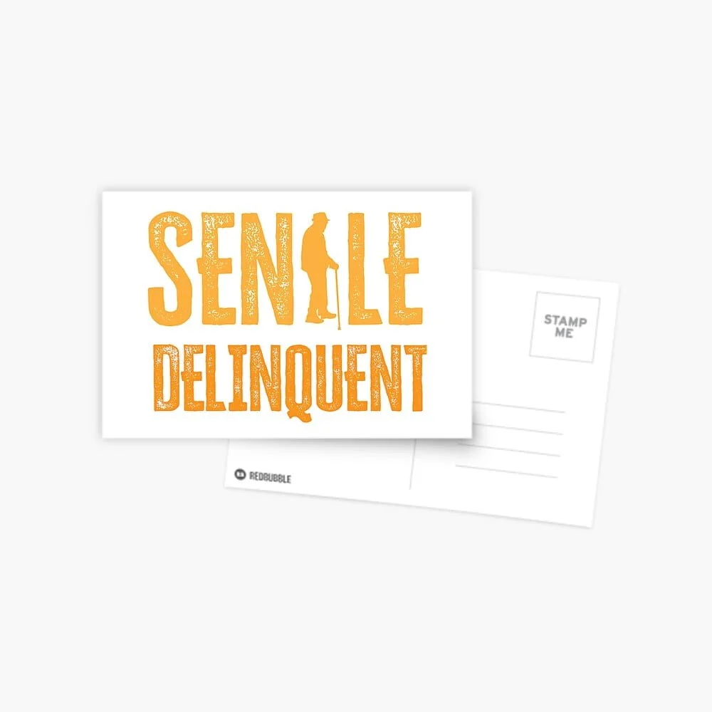 Senile Delinquent postcards