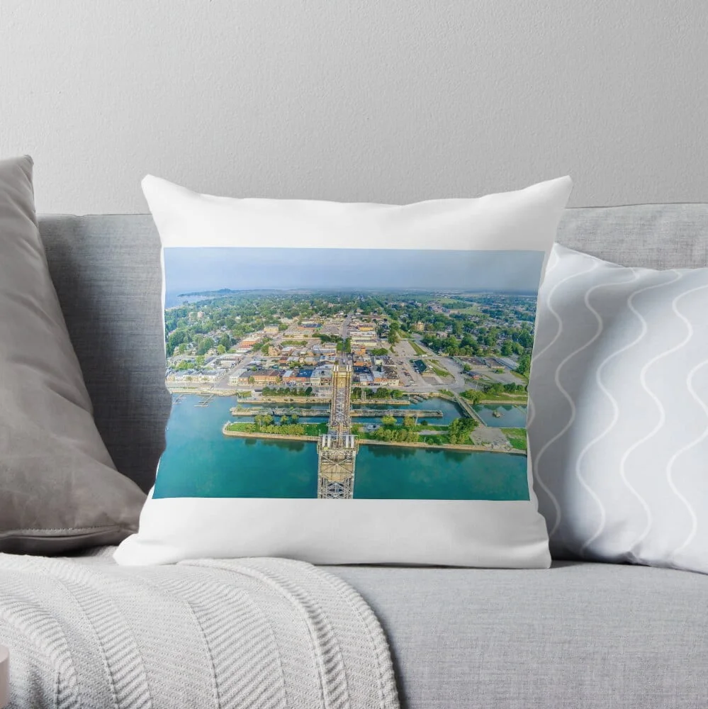 Bridge 21 Port Colborne throw pillow