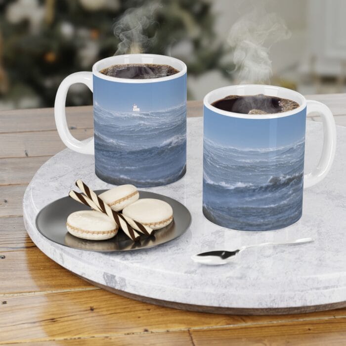 Storm In A Teacup Ceramic Mug - Coastal Decor, Nautical Gift, Beach Lover's Coffee Cup, Ocean Lover's Mug, Maritime Homeware