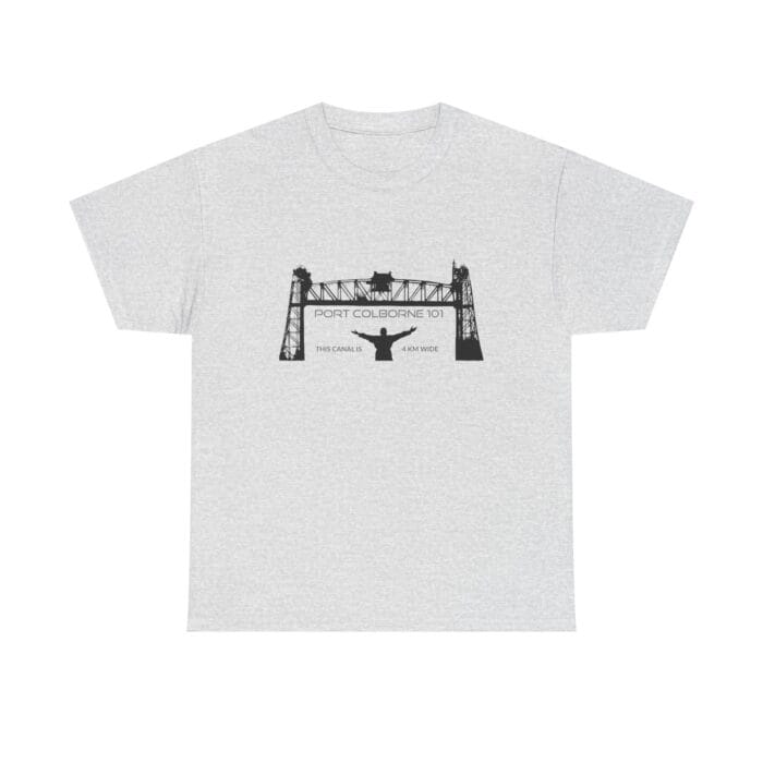 Port Colborne 101: Wide Canal - Unisex Heavy Cotton Tee - Image 4