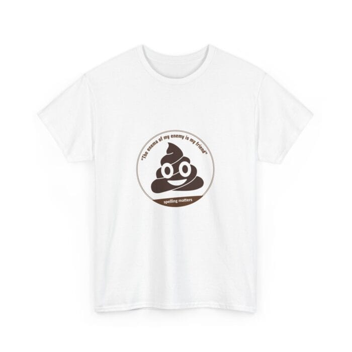 Spelling Matters - Enema - Funny Unisex Heavy Cotton Tee - Humorous Gift, Casual Wear, Birthday Presents, Everyday Style, Comfy Clothing - Image 2