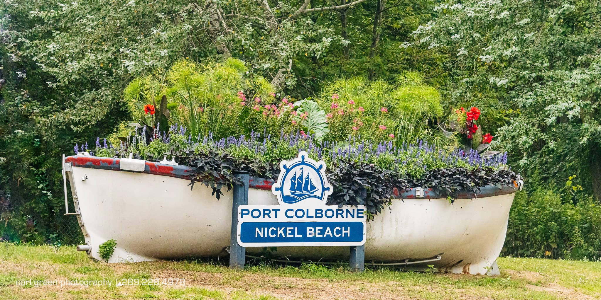 Nickel Beach floral lifeboat, Port Colborne.