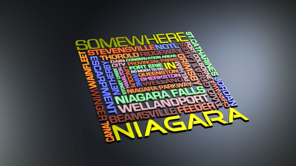 Somewhere in Niagara 3D word cube