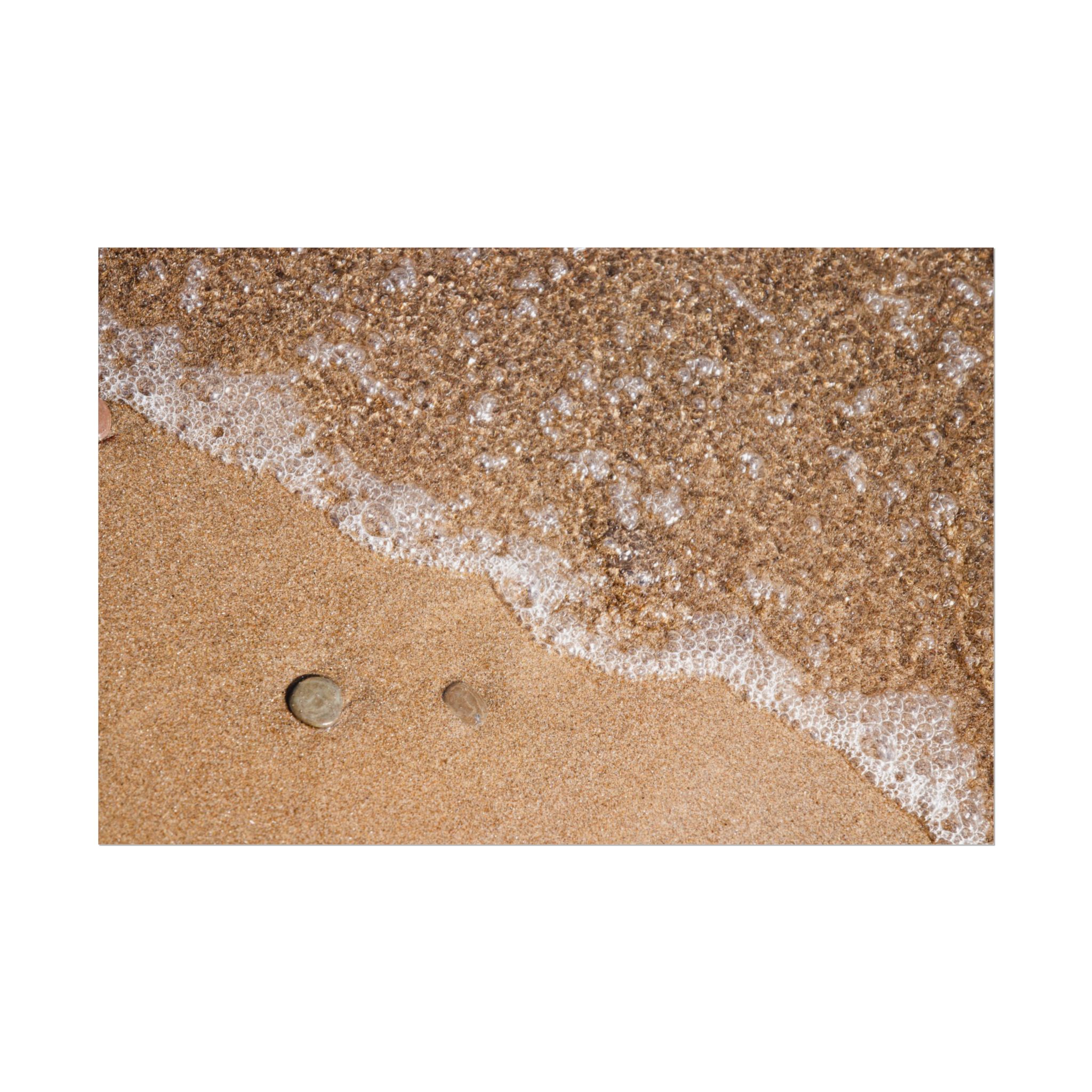 Beach Sand & Sea Foam Rolled Poster — Coastal Wall Art Print - Image 17