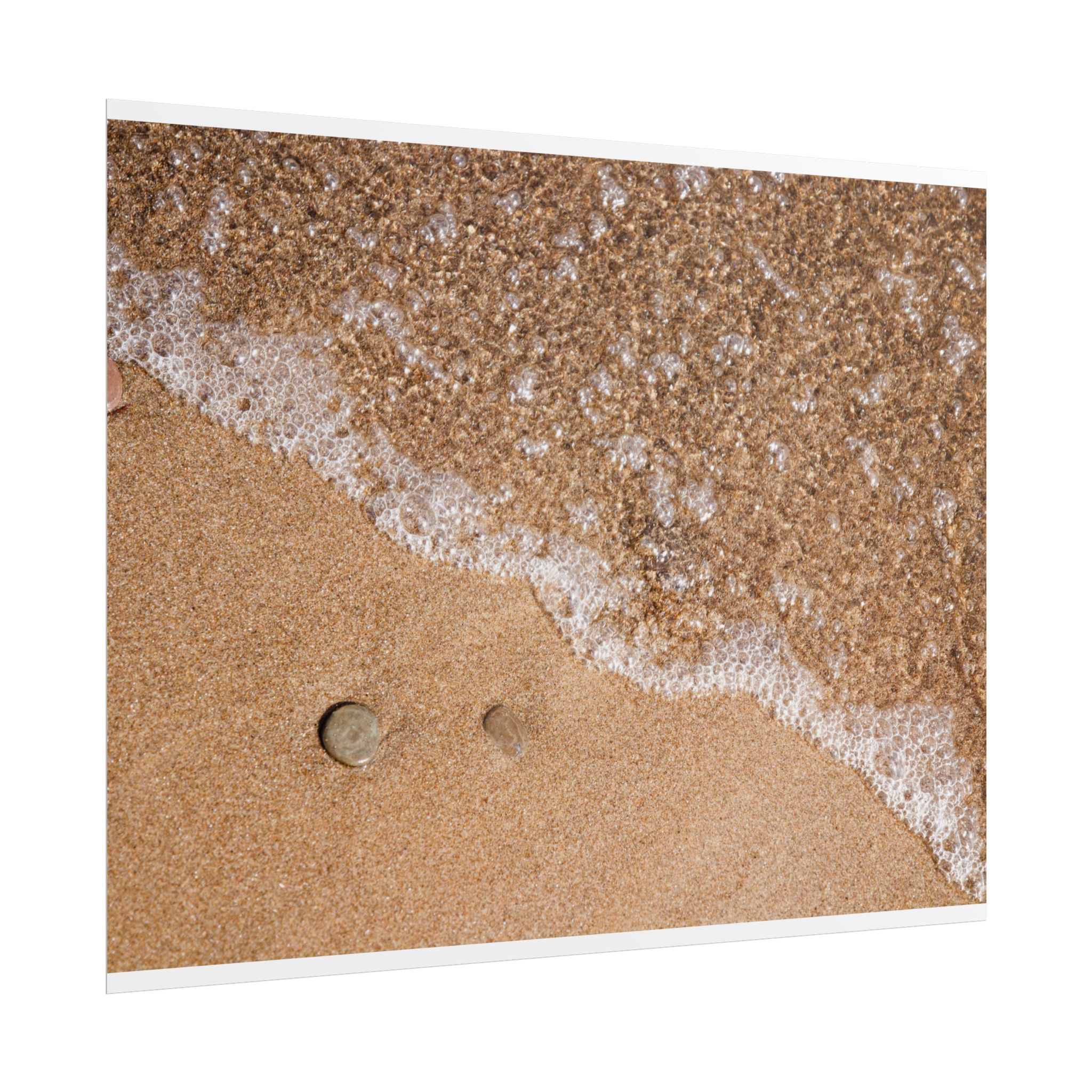 Beach Sand & Sea Foam Rolled Poster — Coastal Wall Art Print - Image 91