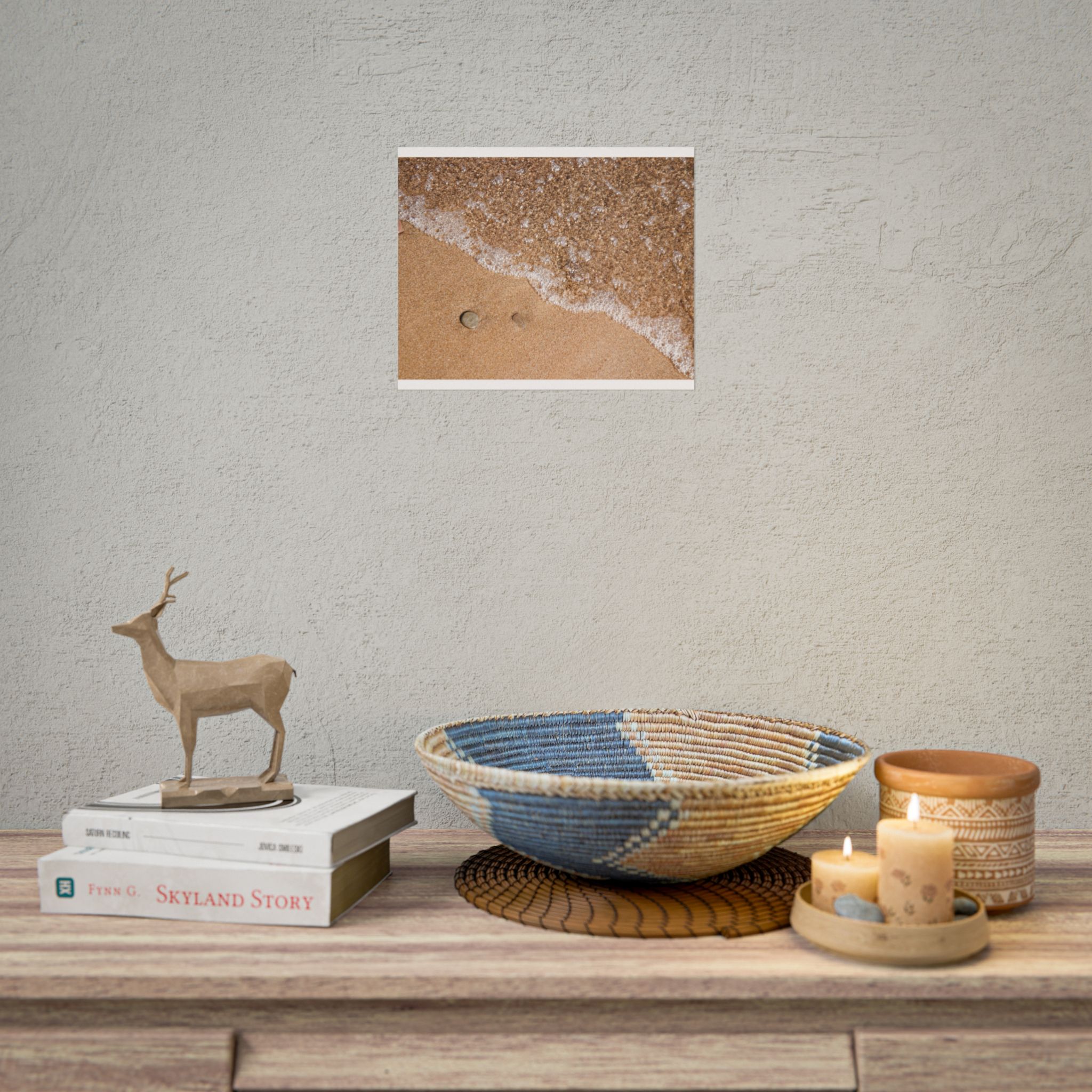 Beach Sand & Sea Foam Rolled Poster — Coastal Wall Art Print - Image 88