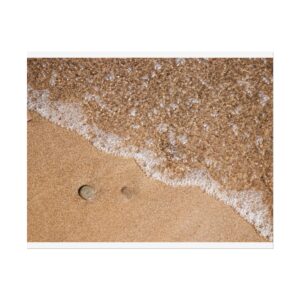 Beach Sand & Sea Foam Rolled Poster — Coastal Wall Art Print