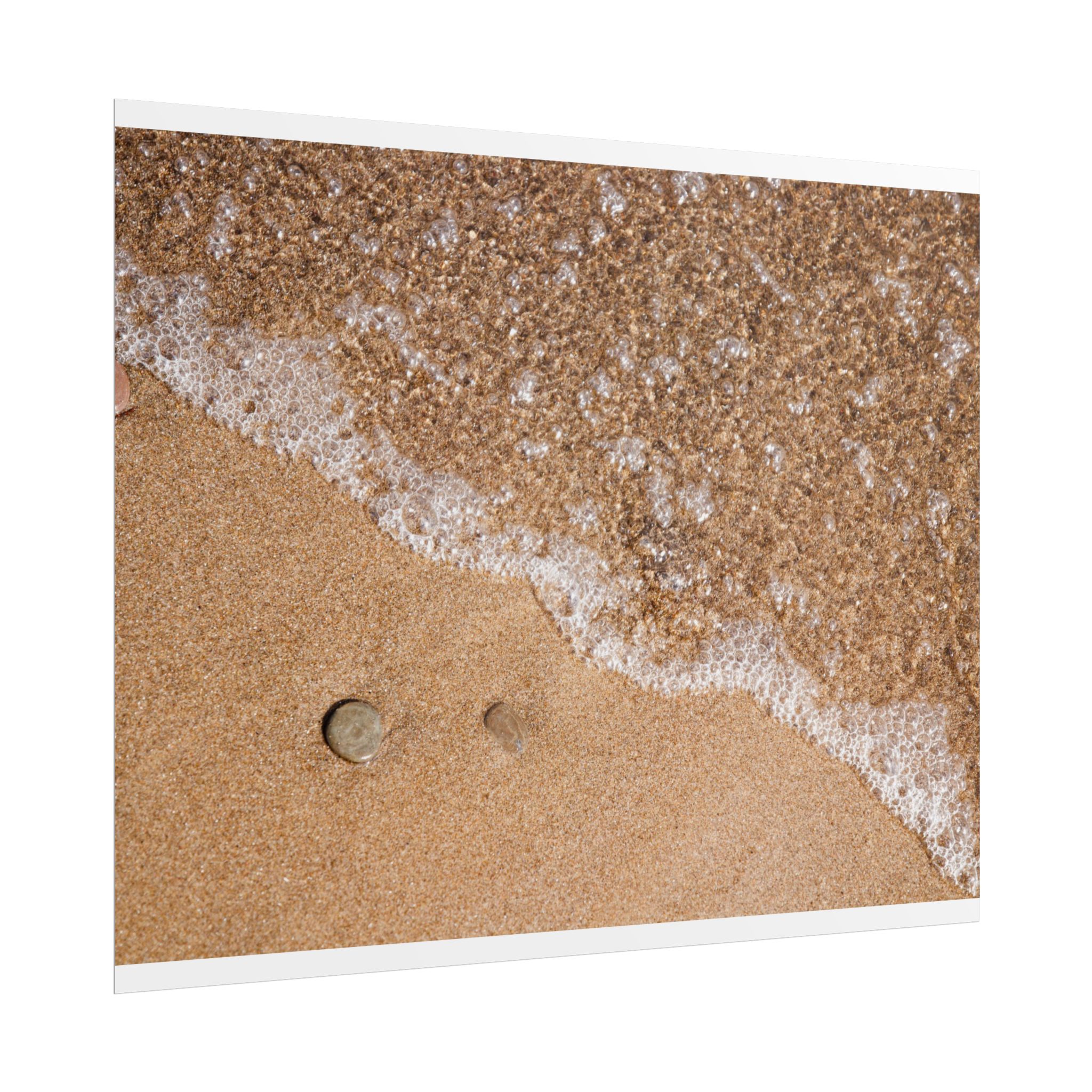 Beach Sand & Sea Foam Rolled Poster — Coastal Wall Art Print - Image 107