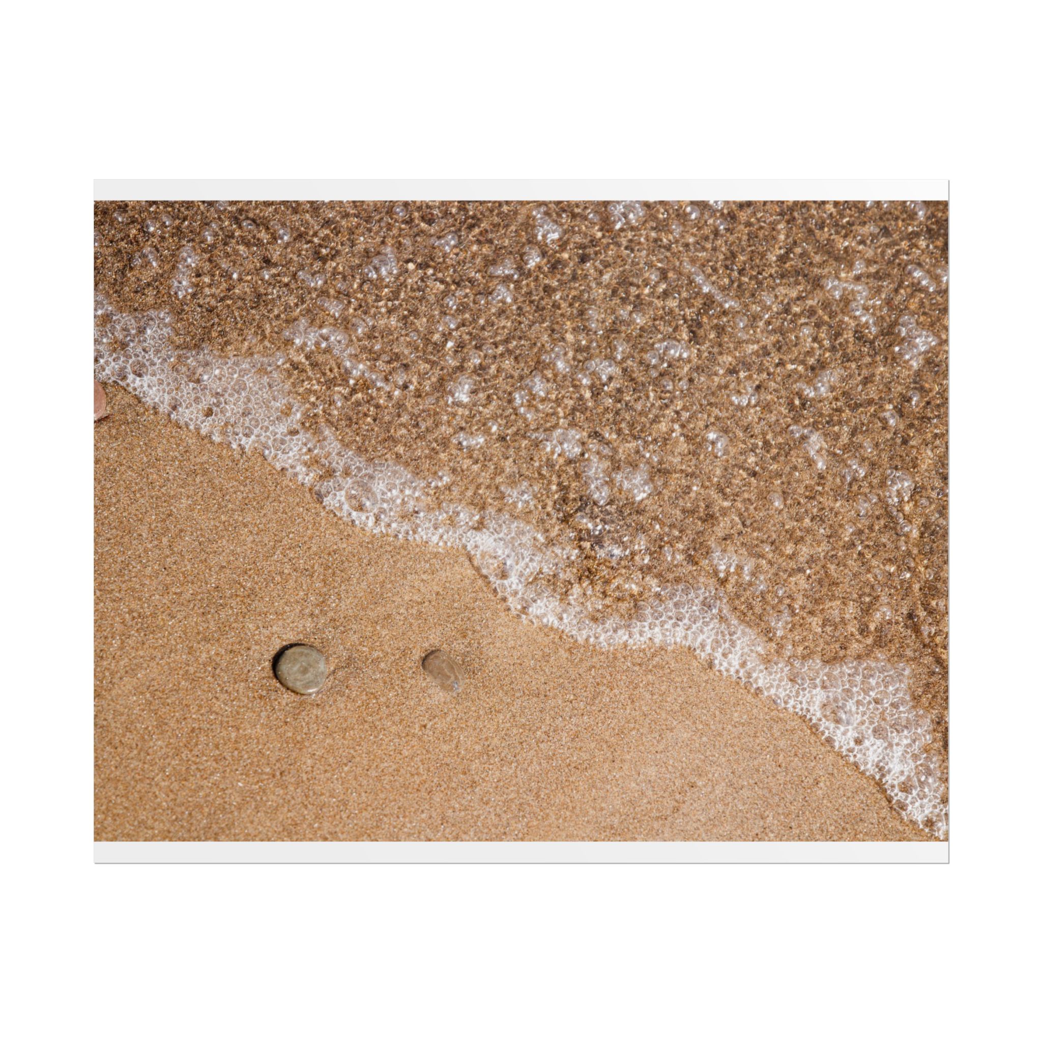 Beach Sand & Sea Foam Rolled Poster — Coastal Wall Art Print - Image 81