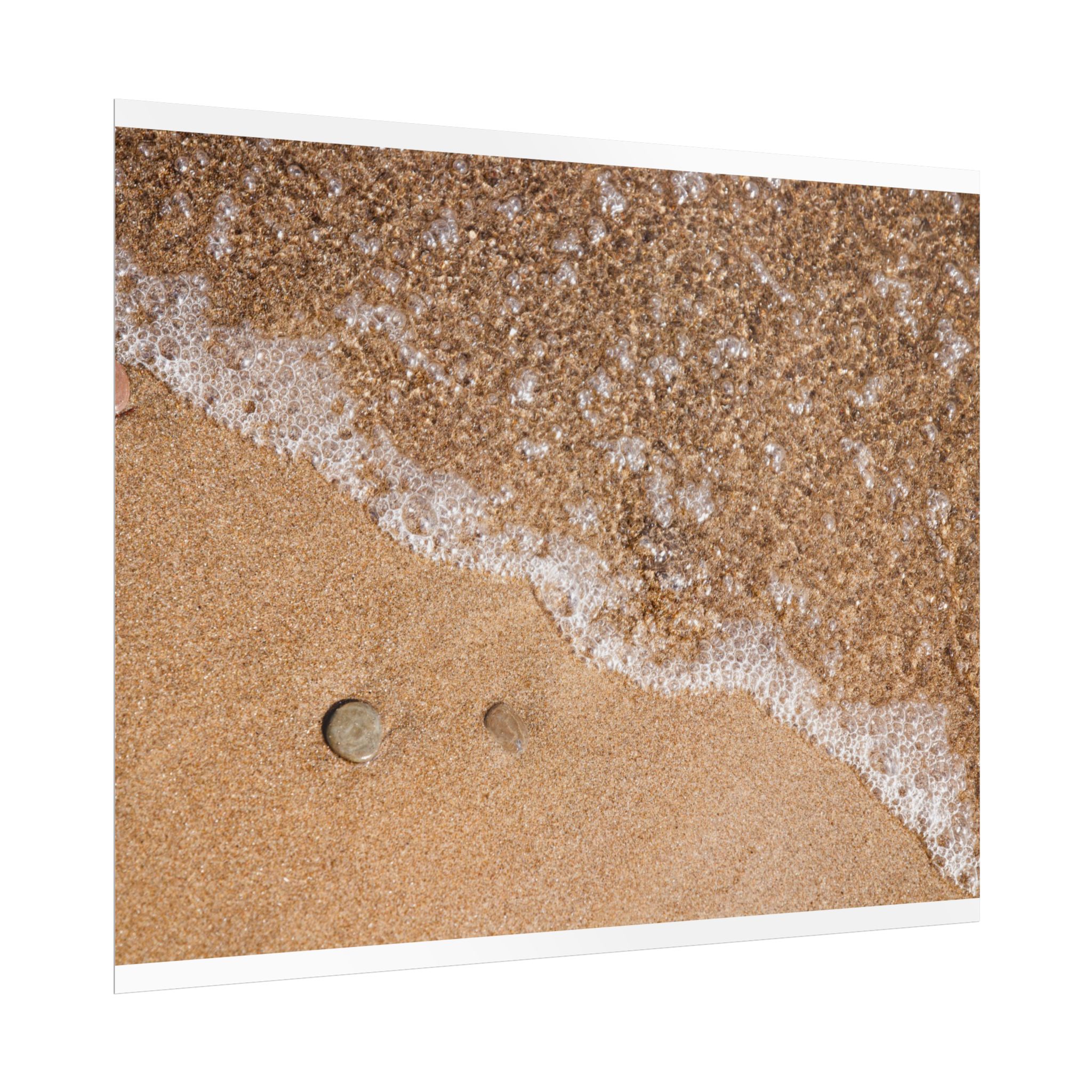 Beach Sand & Sea Foam Rolled Poster — Coastal Wall Art Print - Image 31