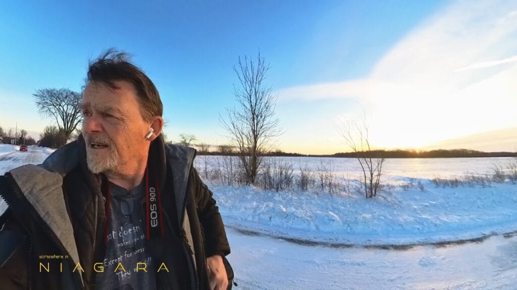 Carl on a cold hike Somewhere In Niagara