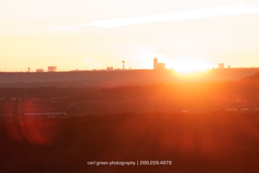 Niagara Falls skyline at sunrise
